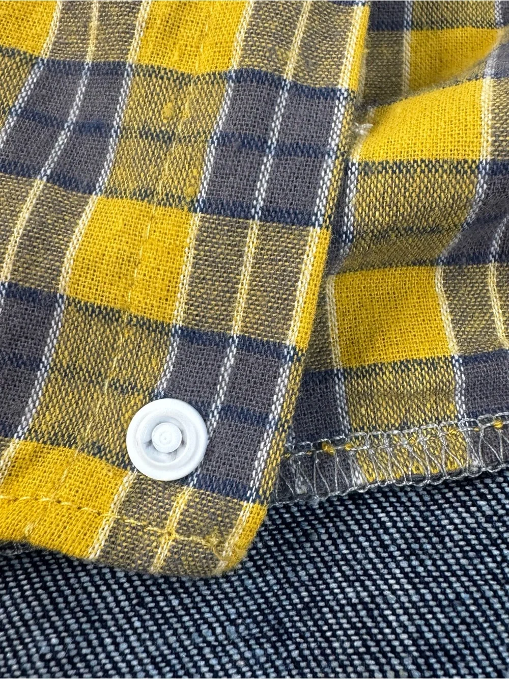 Yellow Plaid Shirt w/Denim Overalls Outfit for Dogs